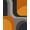 Orange, Pattern 4, variant on Design&I 8'x10' Washable Area Rug Extra Large Skid-Resistant Low Profile Orange Gray Geometric Design Elegant Abstract Shapes with Curved and for Living Room, Family
