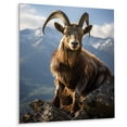 thumbnail image 2 of Designart "Majestic Ibex Brown Horns in the Wilderness II" Other Animals Metal Art Print, 2 of 5