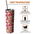 thumbnail image 6 of 20oz Red Christmas Decoration Pattern Skinny Tumblers Stainless Steel Tumbler with Lid and Straw,Vacuum Insulated Double Wall Travel Tumbler Cups with Cleaning Brush for Coffee,Tea, 6 of 6