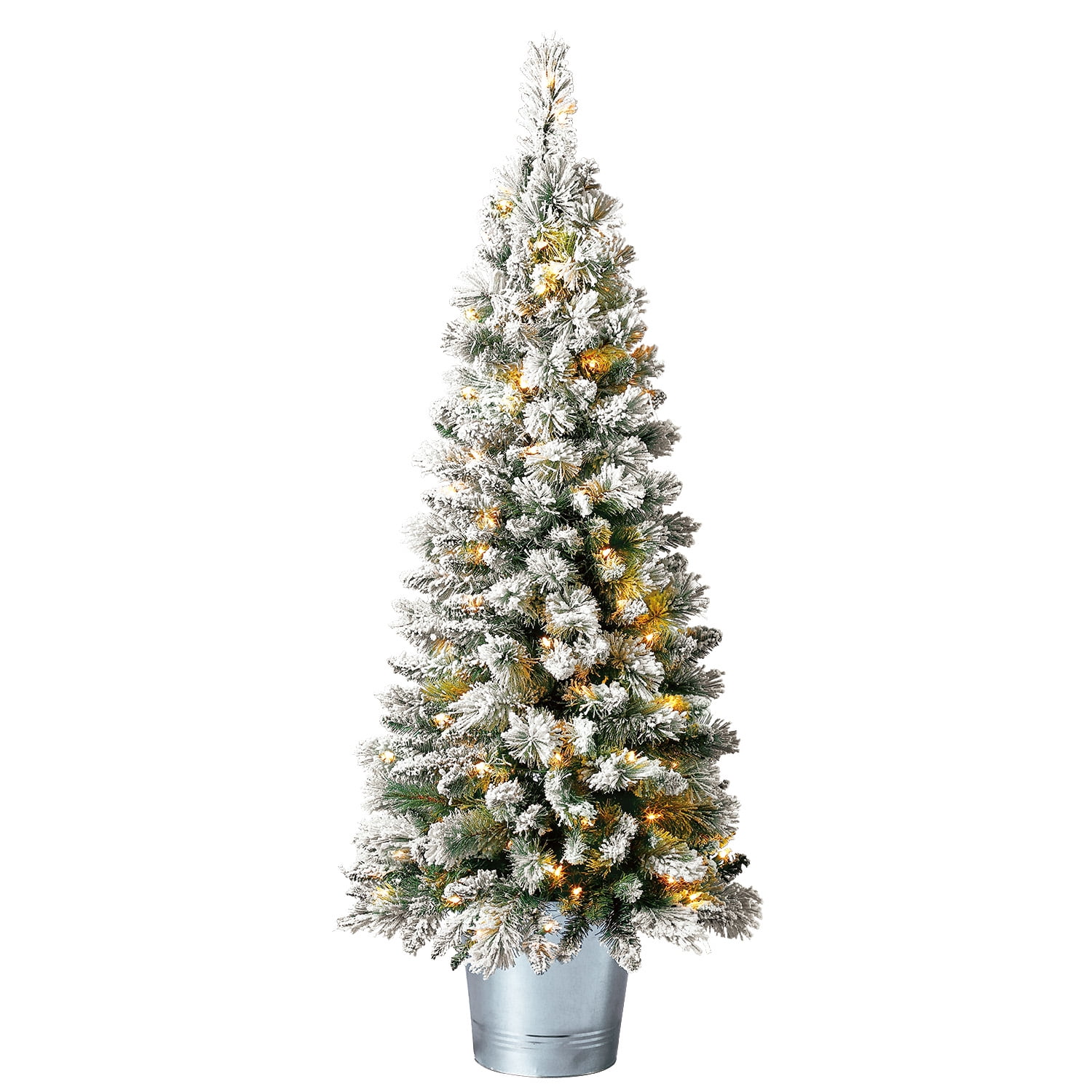 Home Heritage Entryway 4.5' Artificial Prelit Christmas Tree w/ Metal