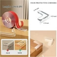 thumbnail image 2 of Scheam 1 Roll 6.6Ft Corner Protector,Come with 4 L Shaped Soft Corners,Clear Furniture Corner Guards,Edge Safety Bumpers,Table Sharp Corners Adhesive Tape,for Cabinet Crib Proofing, 2 of 7