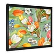 thumbnail image 2 of Designart 'Blooming Orange and White Tulips II' Traditional Framed Art Print, 2 of 4