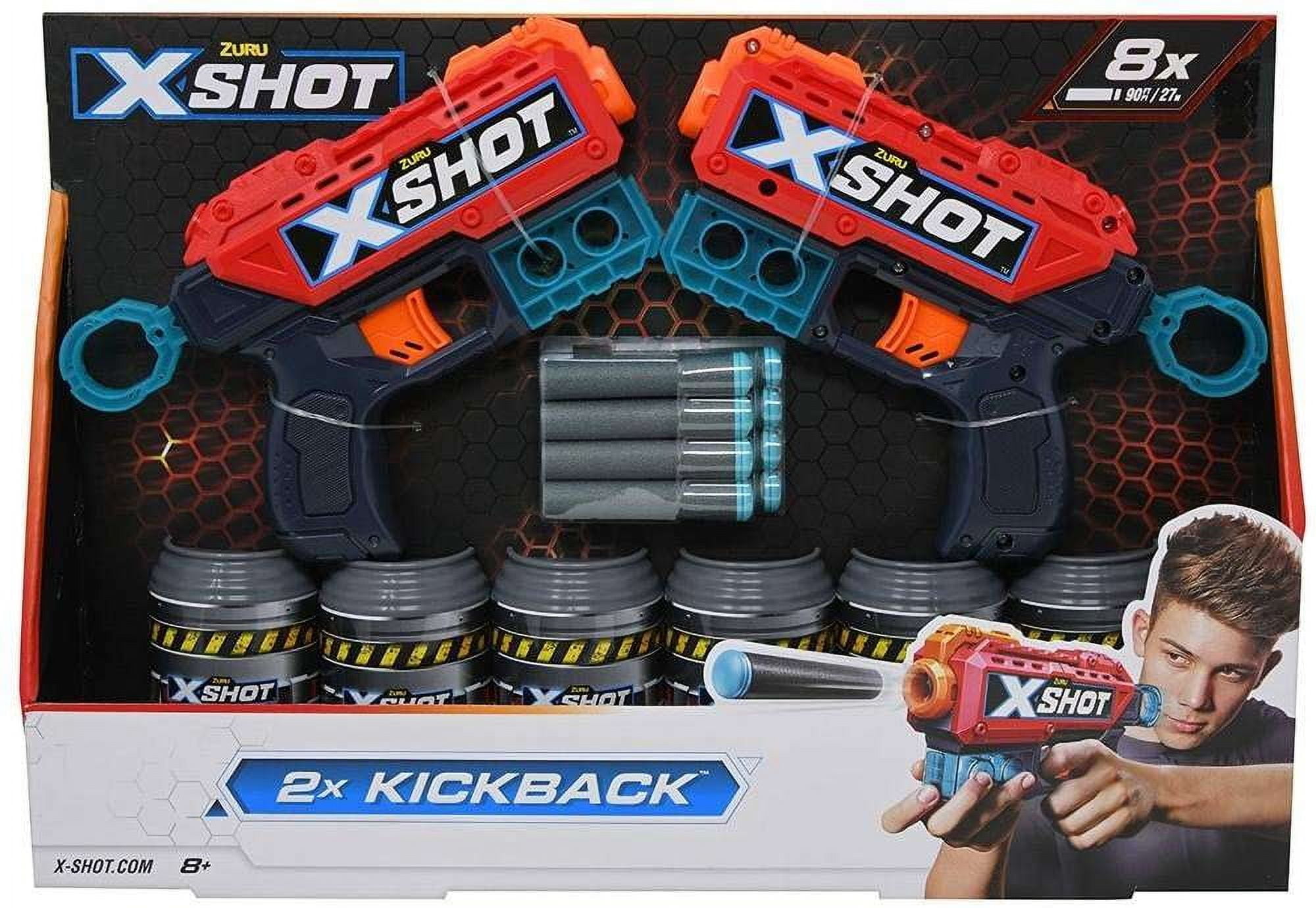 ZURU X-Shot Excel Fury Foam Dart Blaster ‚Äì Pack of 2: Futuristic