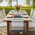 thumbnail image 4 of Table Runners 72 Inches Long Dress Scarves, Brown Geometric Farmhouse Kitchen/Dining Table Runner, Coffee Tablerunners, Stripes Boho Spring Flowers Pastoral Country 13x72 Inch, 4 of 9
