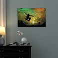 thumbnail image 2 of wall26 - Skateboard Canvas Wall Art - Staters Playing on Rustic Grunge Background - Gallery Wrap Modern Home Art | Ready to Hang - 12x18 inches, 2 of 3