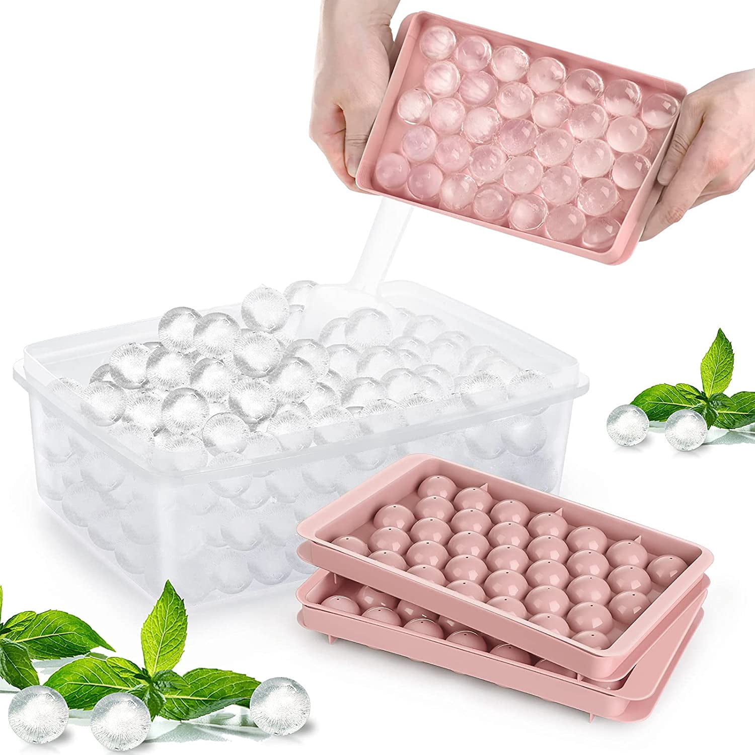 Bac à Glaçons Avec Couvercle Et Tiroir - 48 Cases - Réutilisable - Pour Whisky, Cocktails, Café - 8