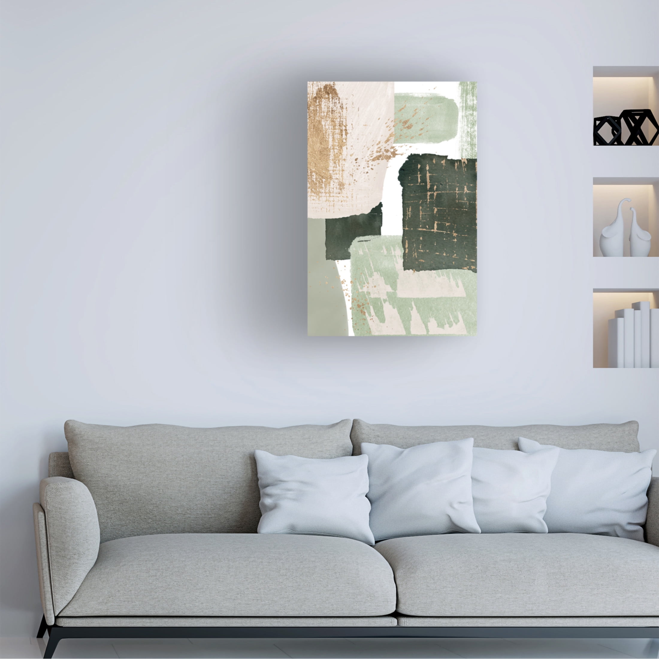 Trademark Fine Art Sally Ann Moss Green of Curiosity 3 Canvas Wall Art