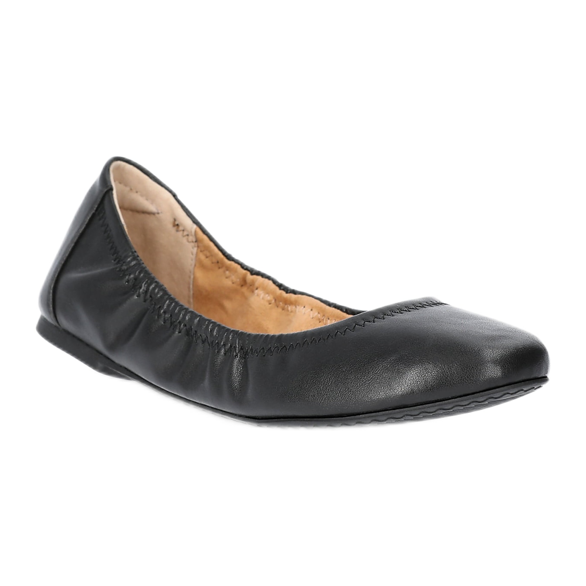 Time and Tru Women's Scrunch Ballet Flats, Wide Width