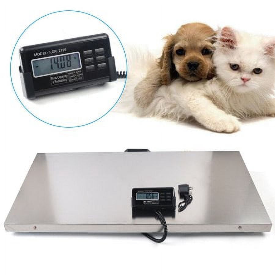 440Lbs Digital Vet Livestock Scale Pet Veterinary Scale Platform Scale Stainless Digital Livestock Vet Scale Hog Pet Dog Pig Sheep Pet Scale
