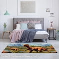 thumbnail image 5 of Dinosaur Elegant Gray Polyester Area Rug with Right-Angle Design for Living Room and Bedroom, 5 of 6