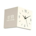 thumbnail image 2 of Reloj de pared de esquina Reloj LED Multifuncional Movimiento de barrido silencioso Luz nocturna No Blanco lechoso, 2 of 9
