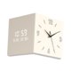 thumbnail image 2 of Reloj de pared de doble cara con pantalla digital, silencioso y silencioso. Blanco lechoso, 2 of 9