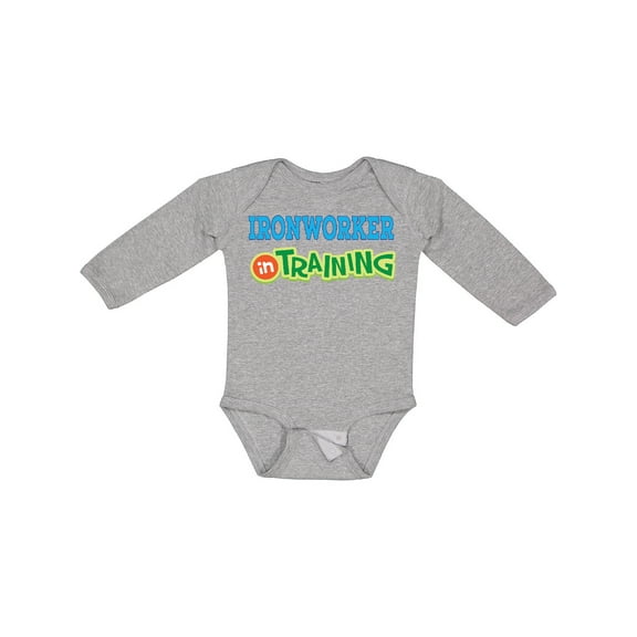 Inktastic Future Ironworker in Training Boys or Girls Long Sleeve Baby Bodysuit
