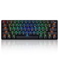 thumbnail image 1 of Teclado Irfora Teclado mecánico de 61 teclas con cable USB 2.4G Teclado en inglés y ruso de modo dual inalámbrico con interruptores rojos con efecto de luz RGB Irfora Teclado, 1 of 5