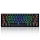 thumbnail image 1 of Teclado mecánico de 61 teclas con cable USB 2.4G Teclado en inglés y ruso de modo dual inalámbrico con interruptores rojos con efecto de luz RGB Eccomum Teclado, 1 of 6
