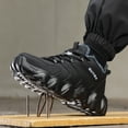 thumbnail image 6 of ywluxe Men's Winter Steel Toe Work Boots - Fleece Lined Safety Shoes, Anti-Impact Anti-Puncture, Warm Wear-Resistant Work Boots, 6 of 10