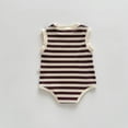 thumbnail image 5 of LYMAYTER Newborn Baby Boys Girls Striped Soft Sleeveless Jumpsuit Infant Clothing Set‌ 3M-24M, 5 of 8
