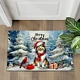 thumbnail image 4 of Merry Christmas Shetland Sheepdog Enjoys Woofmas Winter Xmas Holiday Doormat Sheltie Dog Lover Gifts Indoor Outdoor Welcome Mat - 02022, 4 of 5
