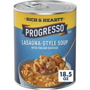 Progresso Rich & Hearty, Lasagna-Style Soup With Italian Sausage, Canned Soup, 18.5 oz.