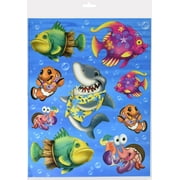 PMU Luau Fish Clings 12in x 17in Party Decoration and Accessory (9/sheet) Pkg/1