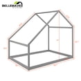 thumbnail image 6 of Bellemave Montessori Wood Bed Frame House Beds Floor Bed Frame Bedroom Furniture, Spring Needed, Full Size, Gray, 6 of 10