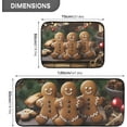 thumbnail image 2 of Christmas Gingerbread Kitchen Mat Set of 2, Non-Slip Kitchen Rug for Floor, Waterproof Sink Carpet for Home, Office, Laundry, 2 of 6