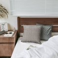 thumbnail image 4 of Two-Piece Grey and Beige Linen Pillow Cases 16x16, Striped and Elegant for Any Room Decor, 4 of 7