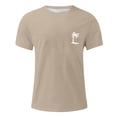 thumbnail image 2 of Gvdentm Men's Big and Tall Shirts Men Casual Men's Core Active Short Sleeve Tee Oversize Tshirt Men(Khaki,L), 2 of 3