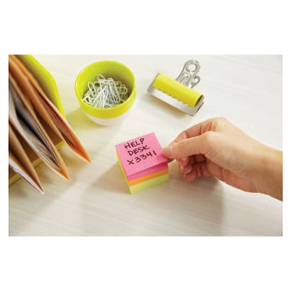 Post-it Adhesive Square Sticky Notes, 2" x 2", Green Wave, 3 Pads
