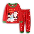 thumbnail image 4 of Ropa de dormir para niños, pijamas para bebés y niñas, ropa de Navidad para niños, camiseta de manga larga + Pantalones, Pijama de algodón de 2 a 7 años P05, 4 of 4