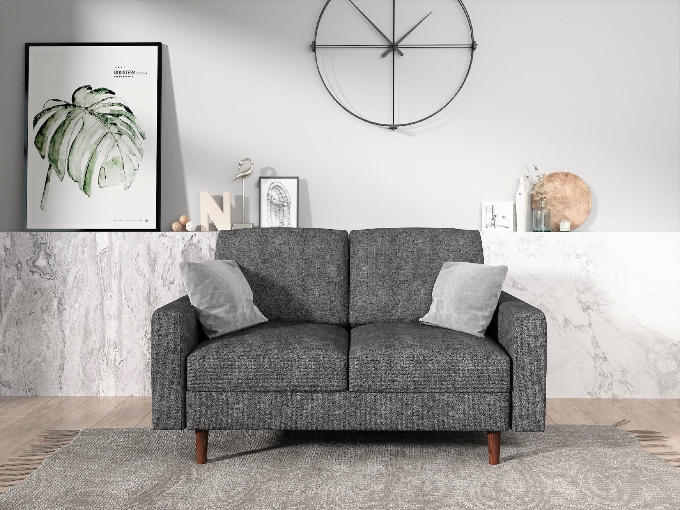 Uspridefurniture Craigmont 2Pcs Standard Living Room Set,Gray Velvet