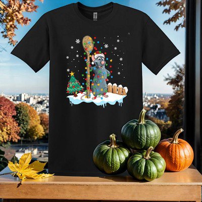Disney Ratatouille Remy Santa Happy Holiday T-shirt Unisex,S-5XL