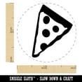 thumbnail image 2 of Pizza Slice Abstract Self-Inking Rubber Stamp Ink Stamper - Brown Ink - Medium 1 Inch, 2 of 7