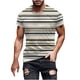 thumbnail image 2 of Tops para hombre, blusas y camisas de manga corta con cuello redondo para hombre, blusas de manga corta con cuello redondo y estampado de rayas para hombre, blusa para hombre, 2 of 5