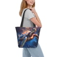 thumbnail image 2 of Salouo Night Sky Turtle for Shoppers Tote for Women Foldable Handbags with Big Capacity Casual One-Shoulder Shopping Bag Hobo Bags Fit for Office/Shopping/Park, 2 of 6