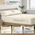 thumbnail image 4 of REJODA-Thread Spread 100% Organic Cotton Sheets Twin Size - 3 PC Organic Cotton Twin Size Percale Weave Sheet Set, Soft, Cooling, Crisp & Breathable, 16" Deep Pocket Bedding Set for Dorm Room - Ivory, 4 of 4