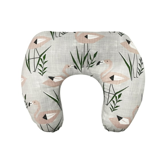 Ergonomic Pink Flamingo Nursing Pillow, #1pcs036fp