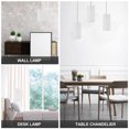 thumbnail image 3 of Minkissy Table Lamp Shade White Iron Lamp Shade Light Diffusion 1Set Indoor Use, 3 of 4