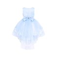 thumbnail image 5 of Flower Girl Dress Lace Hi-low Skirt Blue Wedding Pageant 6 Years, 5 of 8