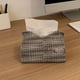 thumbnail image 4 of Funda de caja de pañuelos premium, organizador de servilletas de lujo para hotel, hogar y baño. Gris, 4 of 9