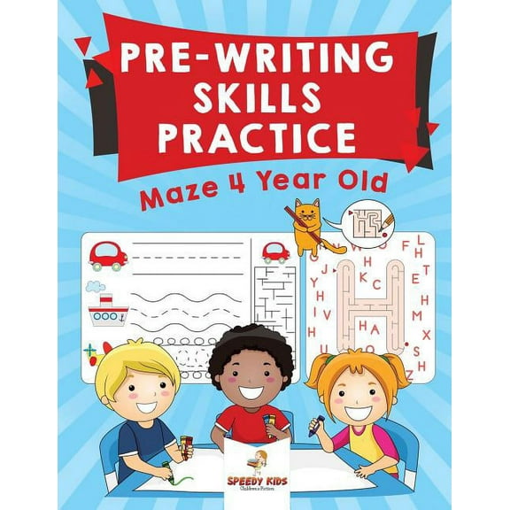 Pre-Writing Skills Practice: Maze 4 Year Old, (Paperback)