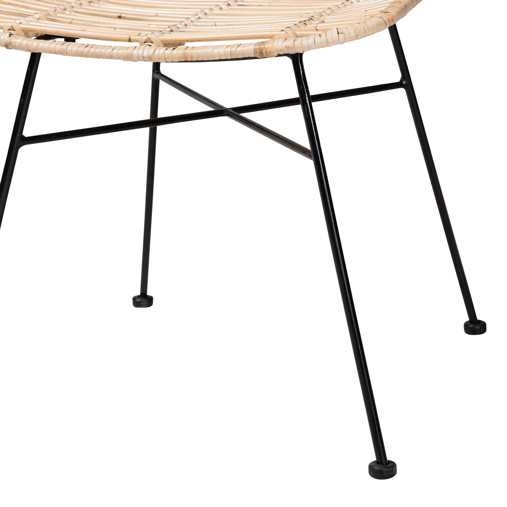 bali & pari Manhattan Rattan BOHO Dining Chairs, Set of 2, Natural Brown