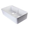 thumbnail image 6 of ALFI brand AB5123-W White 32" Short Wall Double Bowl Lip Apron Fireclay Farmhouse Kitchen Sink, 6 of 10