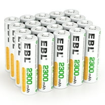EBL 20-Pack 2300mAh AA Ni-MH Rechargeable Batteries