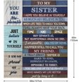 thumbnail image 3 of Sister Gifts Blanket 60"x50", Sisters Gifts from Sister, Gifts for Sister, Sister Birthday Gifts from Sister,Soul Sister Gifts for Women,Big Sister Gifts from Brother,Birthday Gifts for Sister, 3 of 6