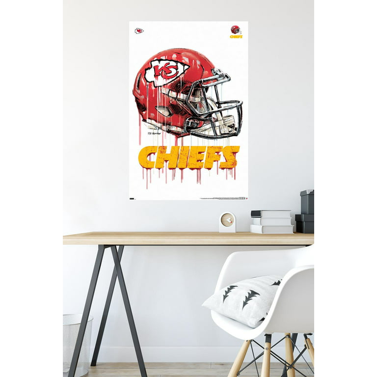 NFL Kansas City Chiefs - Drip Helmet 20 Wall Poster, 22.375 x 34