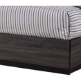 thumbnail image 5 of Wooden Platform Bed with Bookcase Headboard - Gray Transitional Design for Bedroom, 5 of 5
