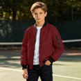 thumbnail image 6 of 8-9 Years Big Boys Bomber Jacket Zip Up Lightweight Flight Coat Casual Outerwear, 6 of 7