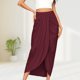 thumbnail image 4 of Falda Vestido Casual Mujer Media Pantorrilla Asimétrico Transpirable Viajes De Verano (Rojo M) Cgtredaw Rojo T M para Mujer, 4 of 6