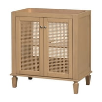 30 Inch Bathroom Vanity without Sink, Freestanding Bathroom Vanity with Hidden Drawer, Storage Cabient for Bathroom, Solid Wood Frame Bathroon Cabinet